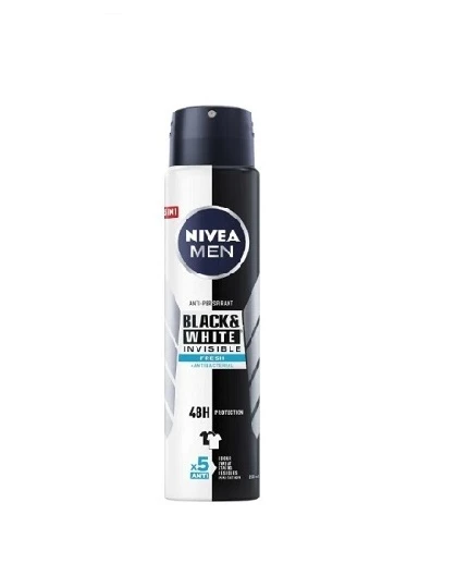 Deodorant Spray Nivea Men Invisible BW Fresh 200 ml